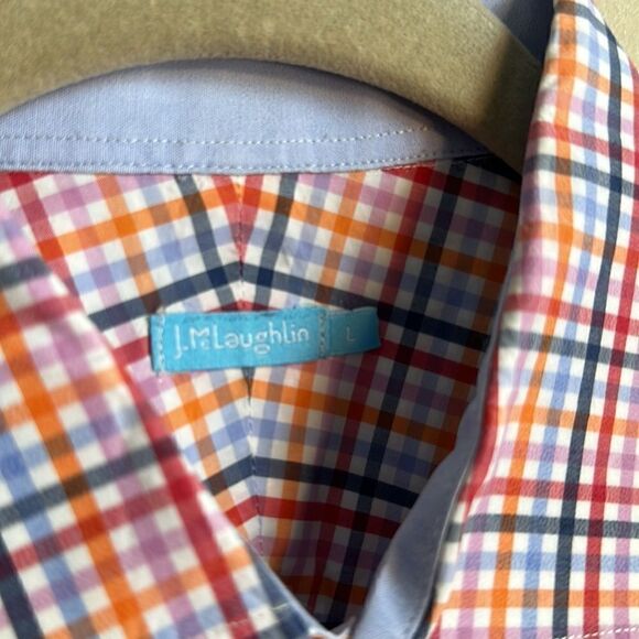 J. McLaughlin Checkered Mens Shirt L - Picture 4 of 6